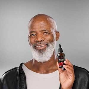 Adult man with bottle