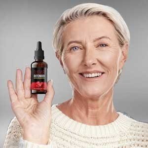 Adult woman holding product